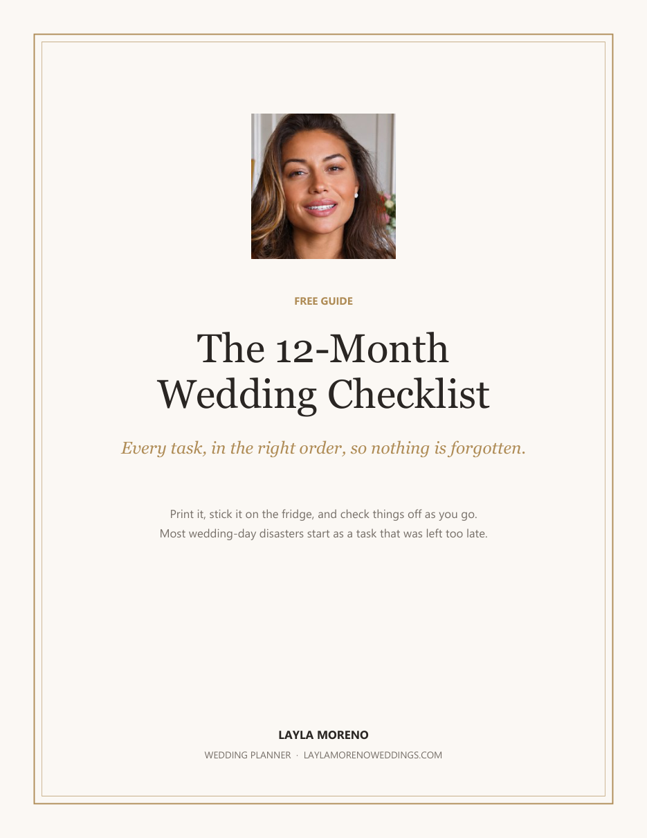 The 12-Month Wedding Checklist